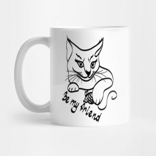 Be My Friend Cat Mug